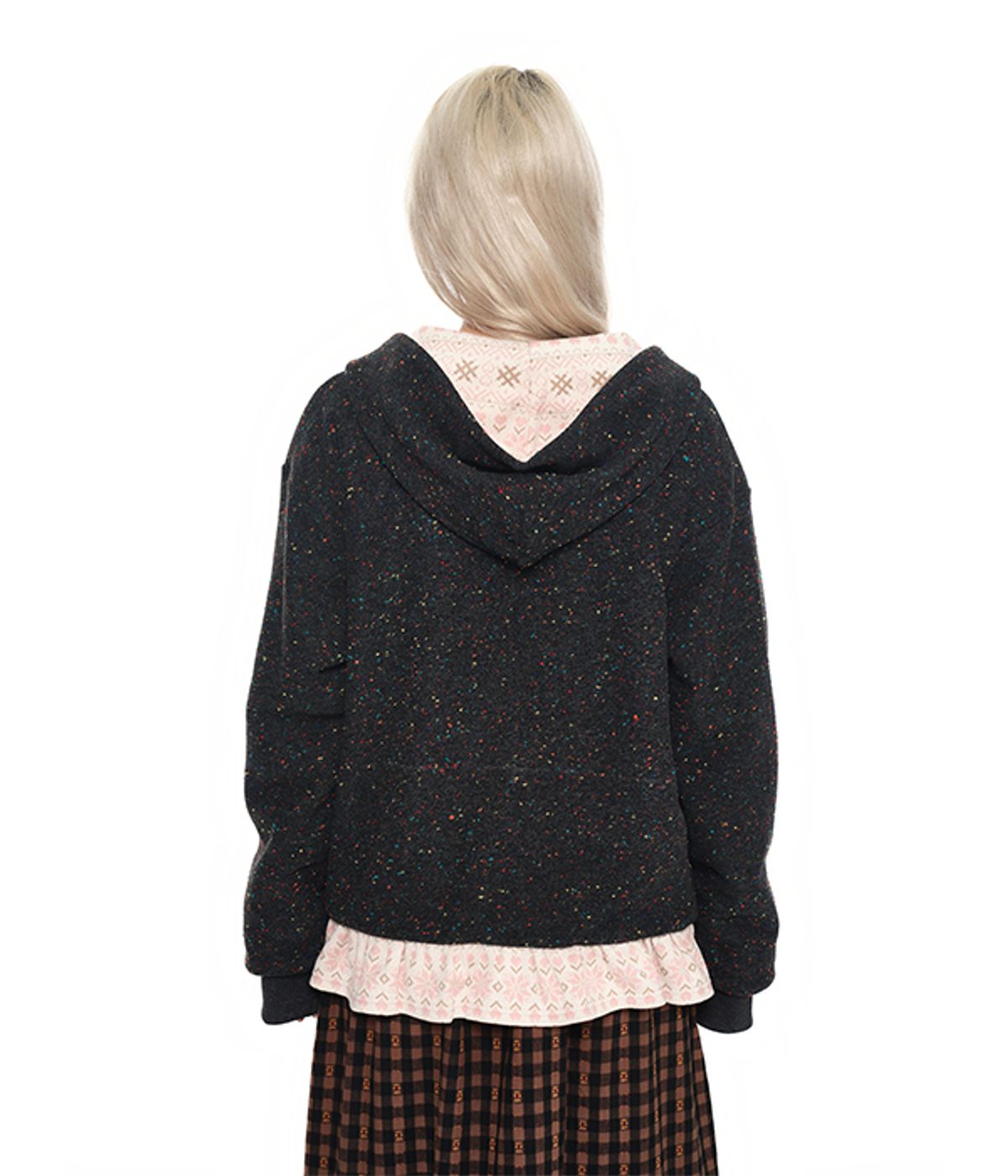 유쓰배쓰(YOUTHBATH) Button-Up Hooded Jumper_charcoal