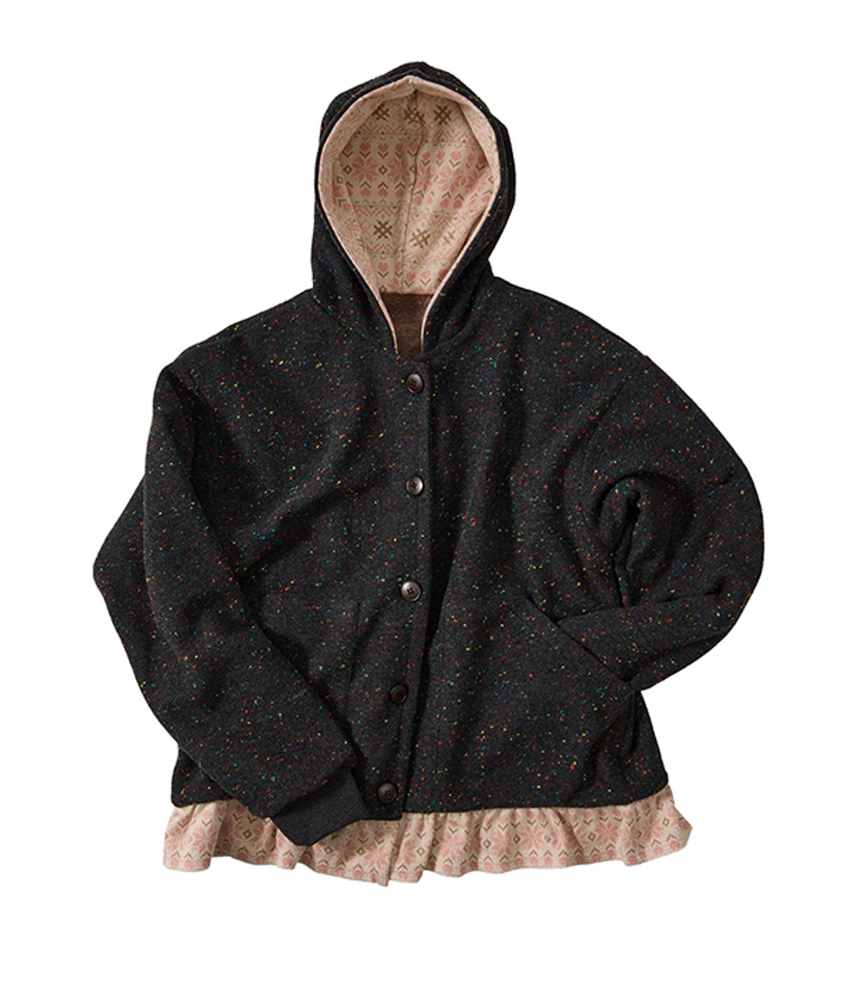 유쓰배쓰(YOUTHBATH) Button-Up Hooded Jumper_charcoal