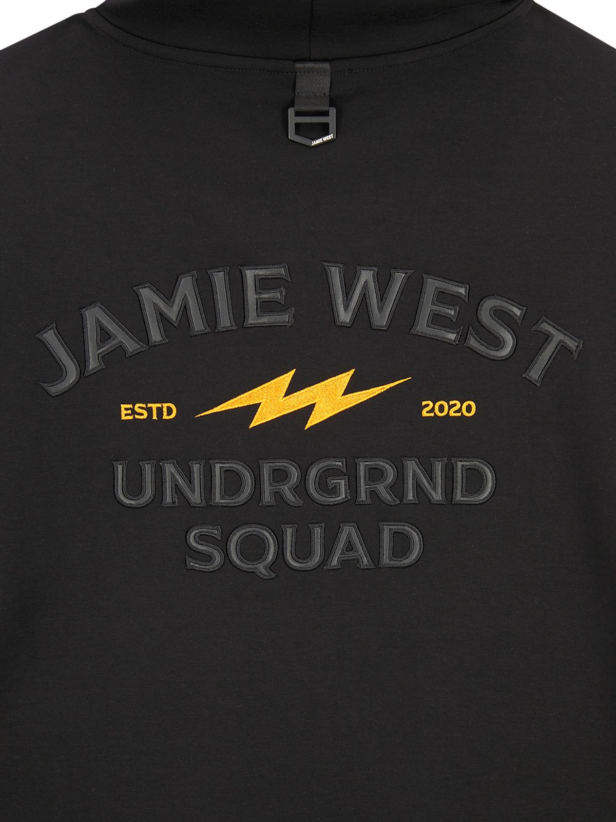 제이미웨스트(JAMIE WEST) 클럽 후디 아플리케 집업 (블랙)