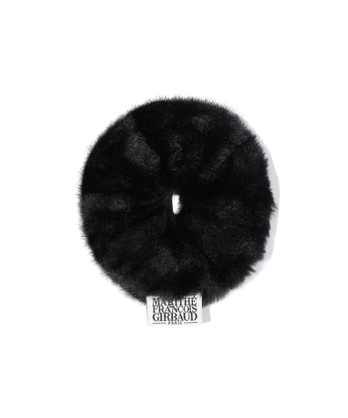 마리떼 프랑소와 저버(MARITHÉ + FRANҪOIS GIRBAUD) CLASSIC LOGO FUR SCRUNCHIE black