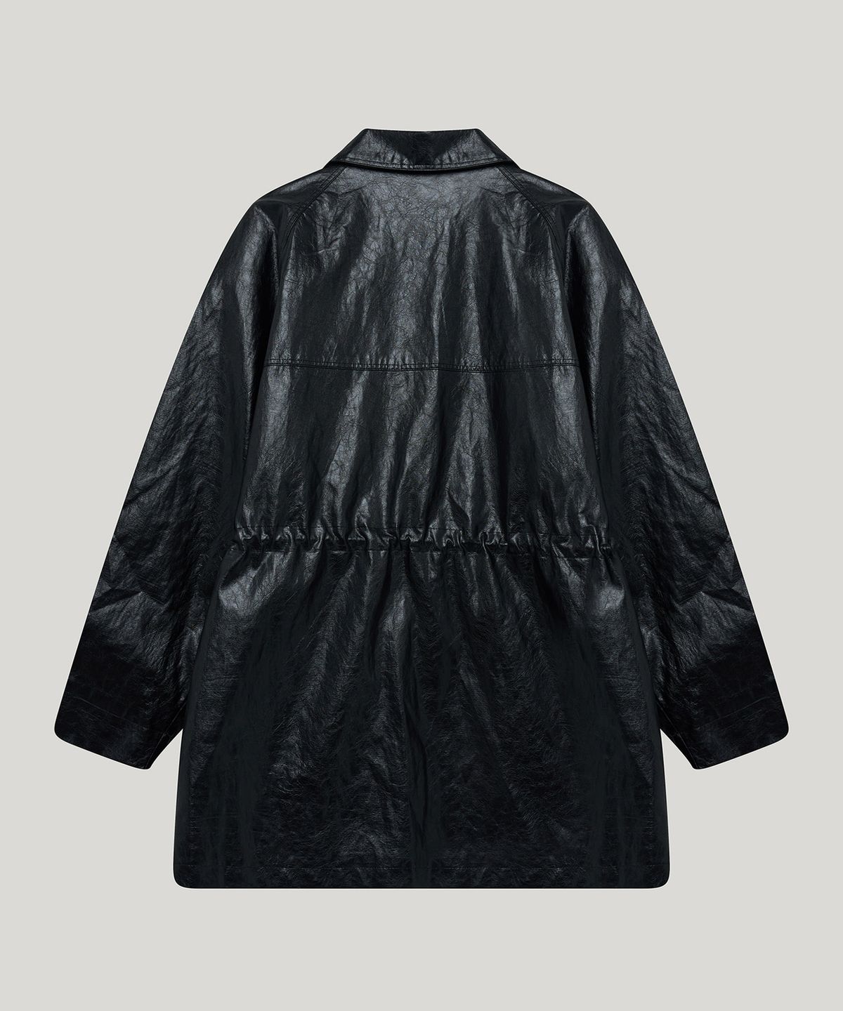 포에트서울(POETSEOUL) trench leather half jacket_black