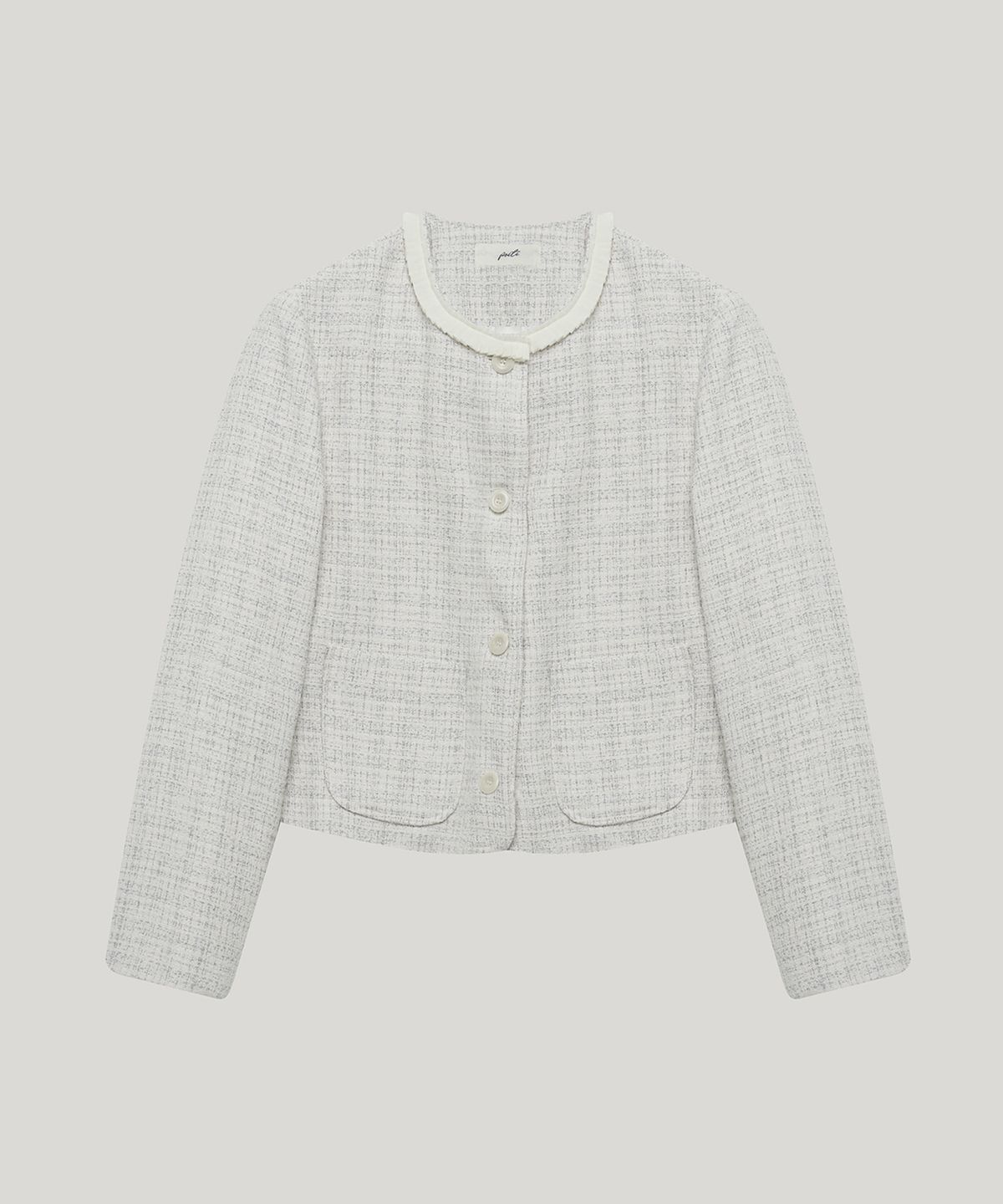 포에트서울(POETSEOUL) lace tweed jacket_ivory/gray