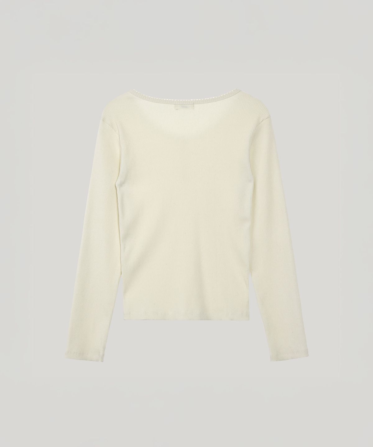 포에트서울(POETSEOUL) lace long sleeved button t-shirts_cream