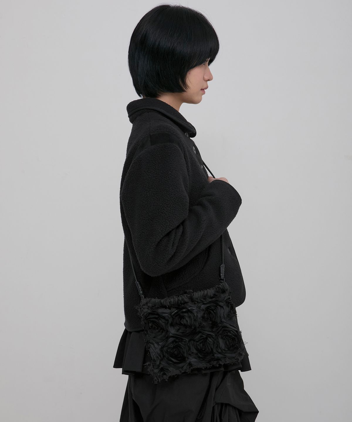 플레어업(FLAREUP) Floral Handmade Bag (FL-735_Black)