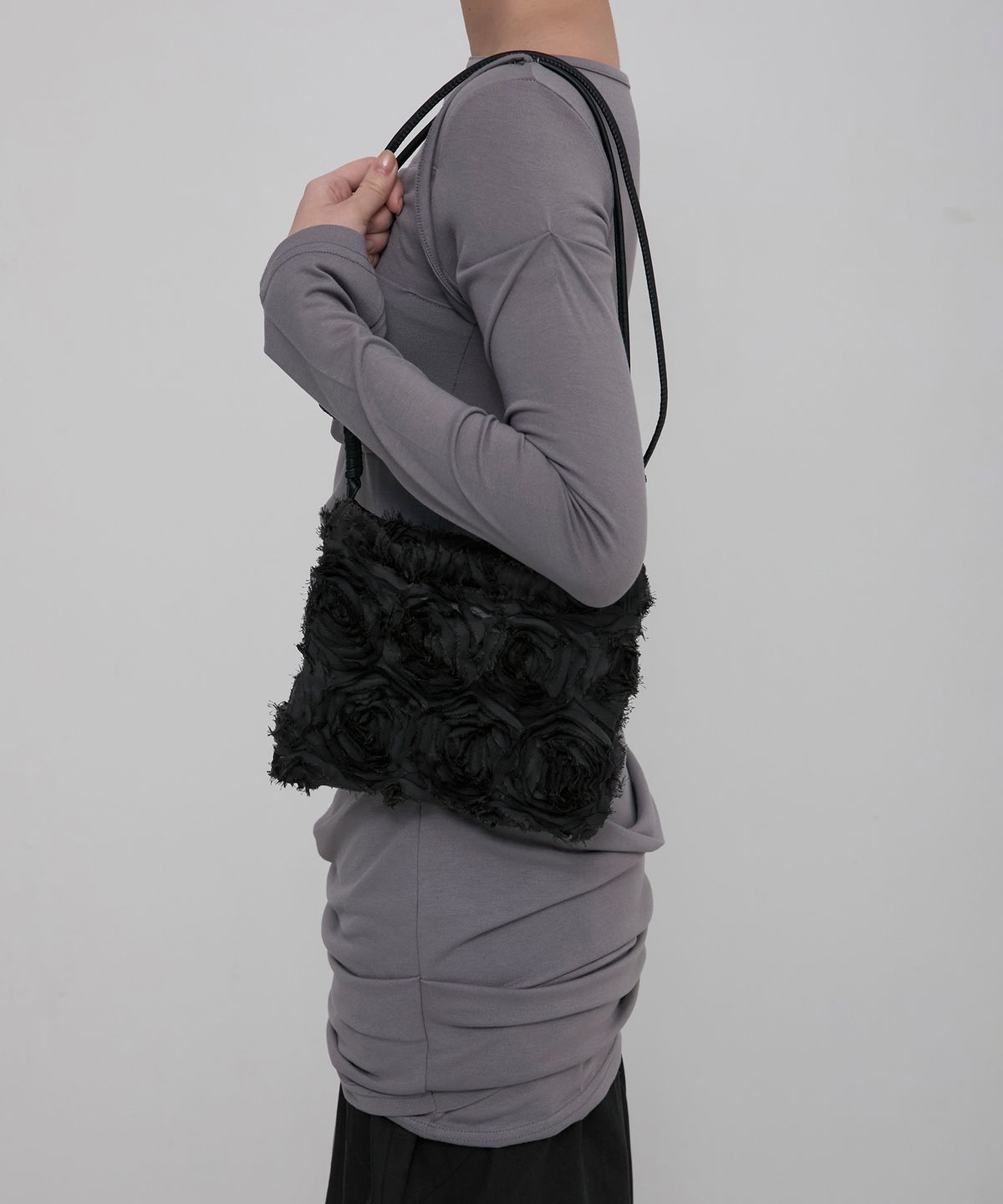 플레어업(FLAREUP) Floral Handmade Bag (FL-735_Black)