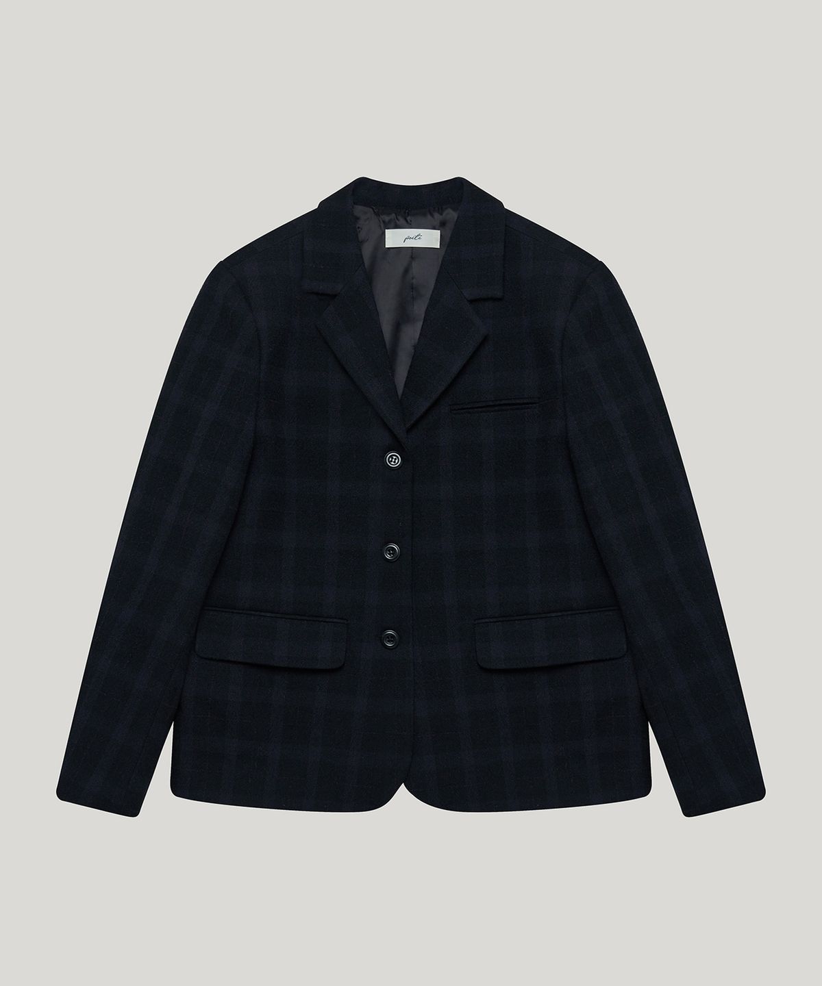포에트서울(POETSEOUL) soft checkered wool jacket_navy