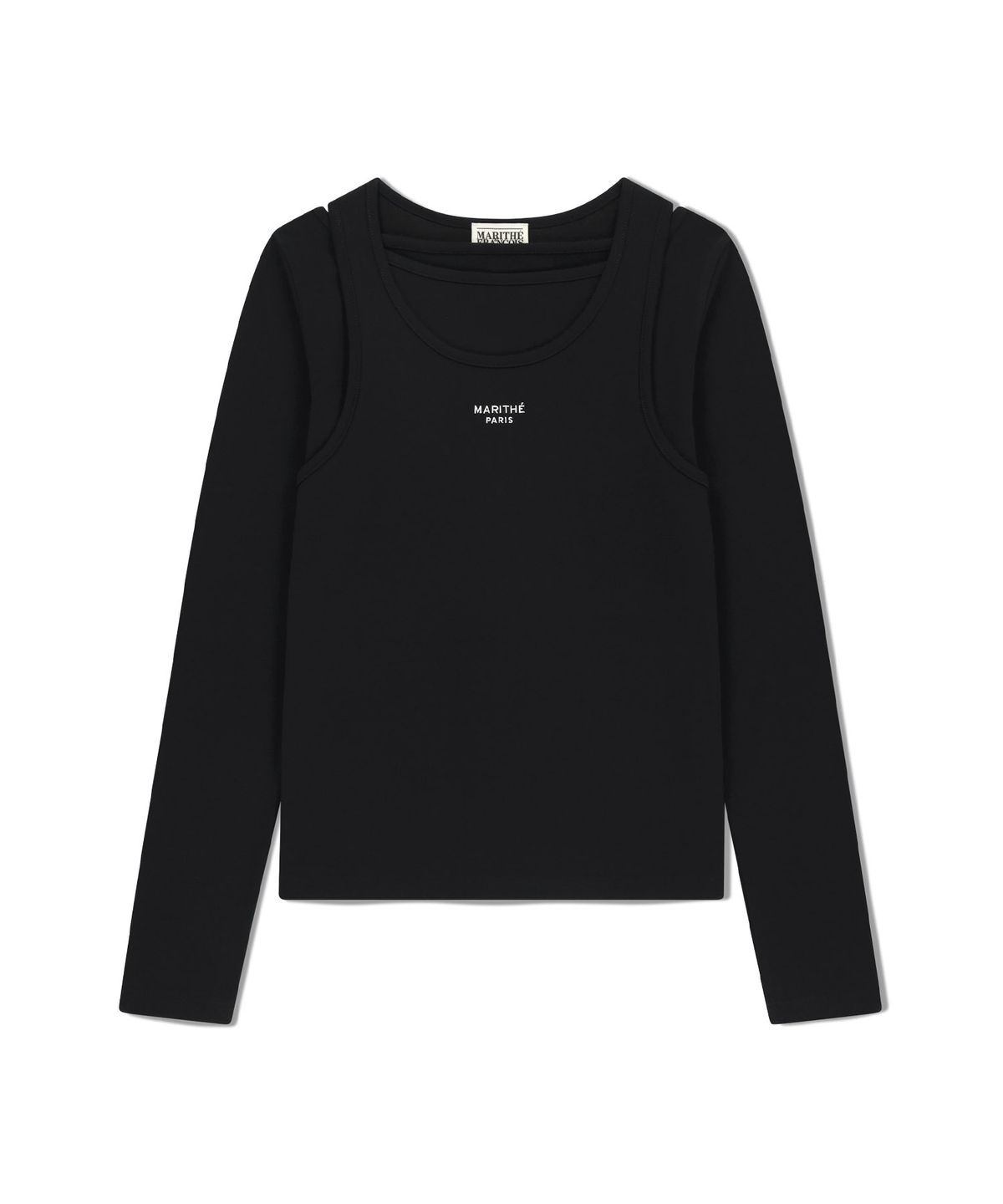 마리떼 프랑소와 저버(MARITHÉ + FRANҪOIS GIRBAUD) W LAYERED JERSEY LONG SLEEVE black