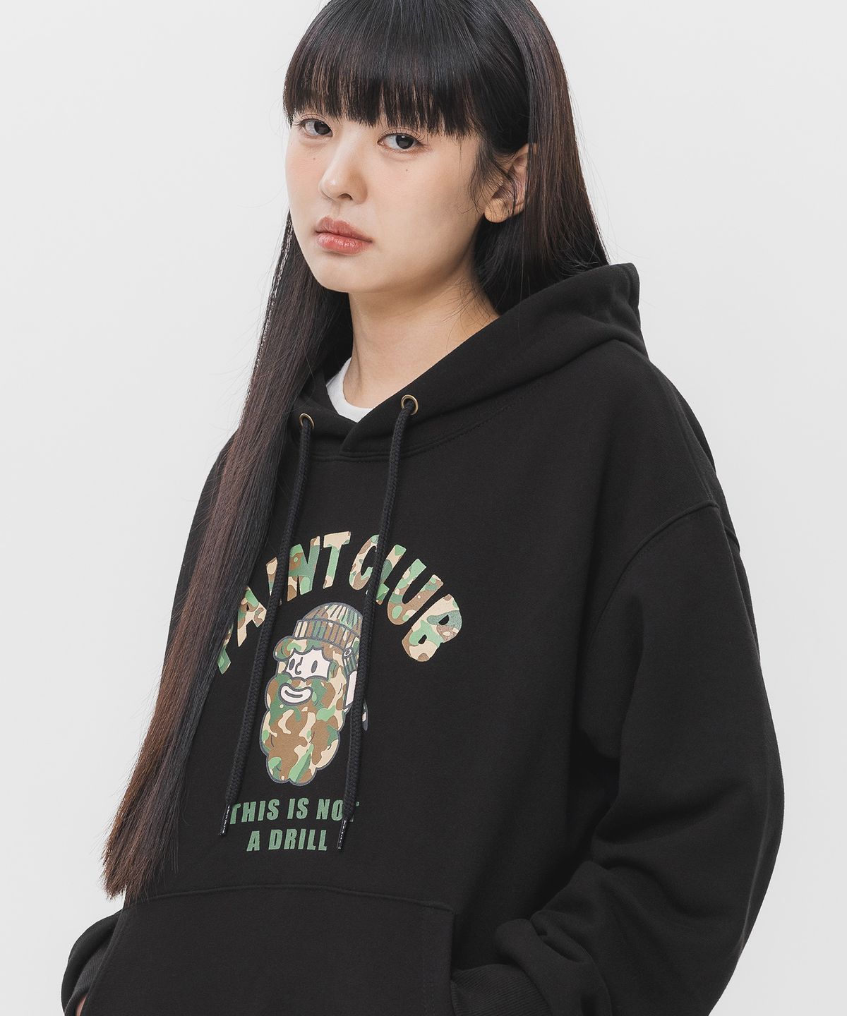앨빈클로(ALVINCLO) CAMO PAINT CLUP 오버핏 후드티 AVH287 (2 COLOR)
