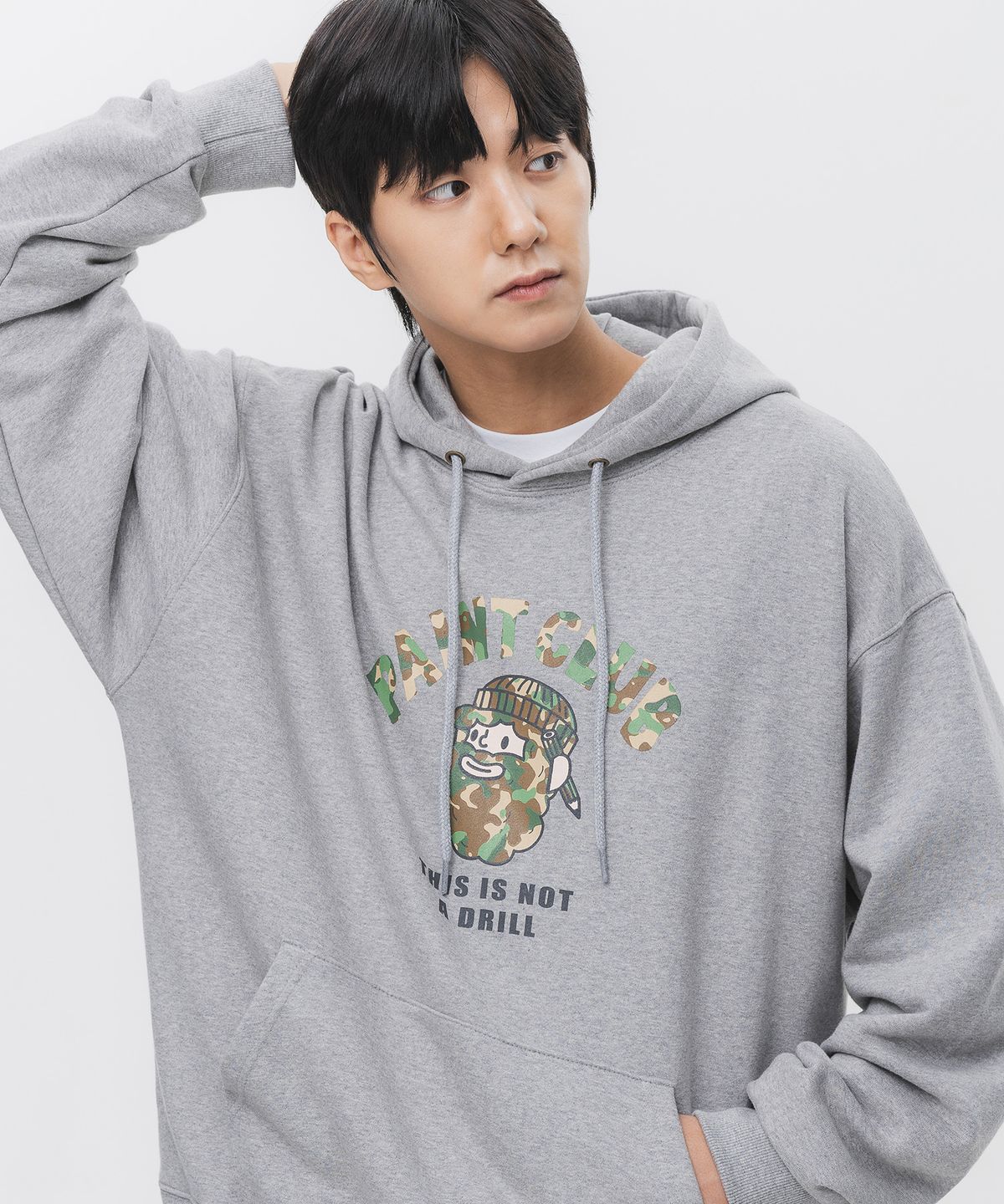 앨빈클로(ALVINCLO) CAMO PAINT CLUP 오버핏 후드티 AVH287 (2 COLOR)