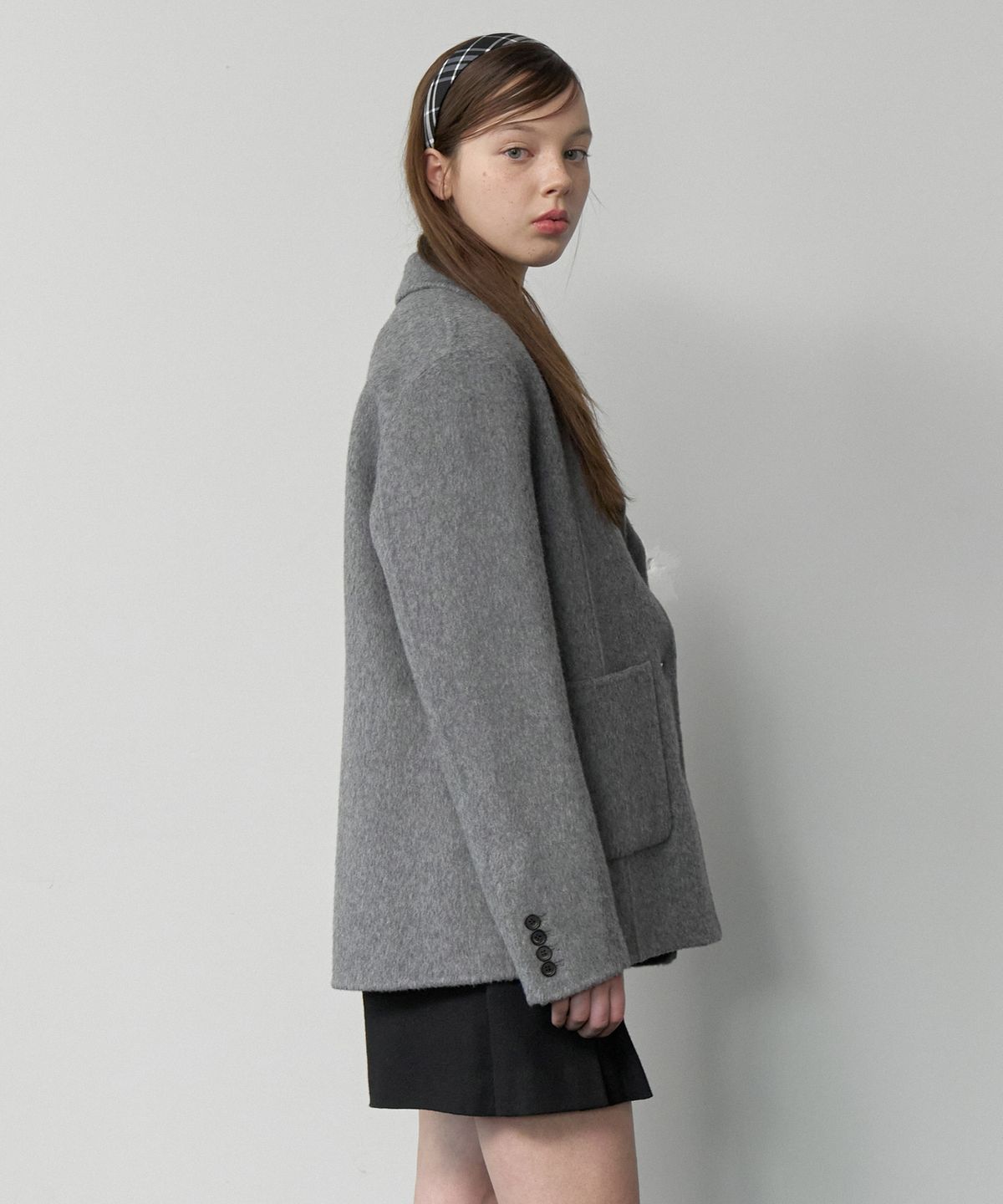 클루니(CLUNY) Wool handmade tailored jacket - gray