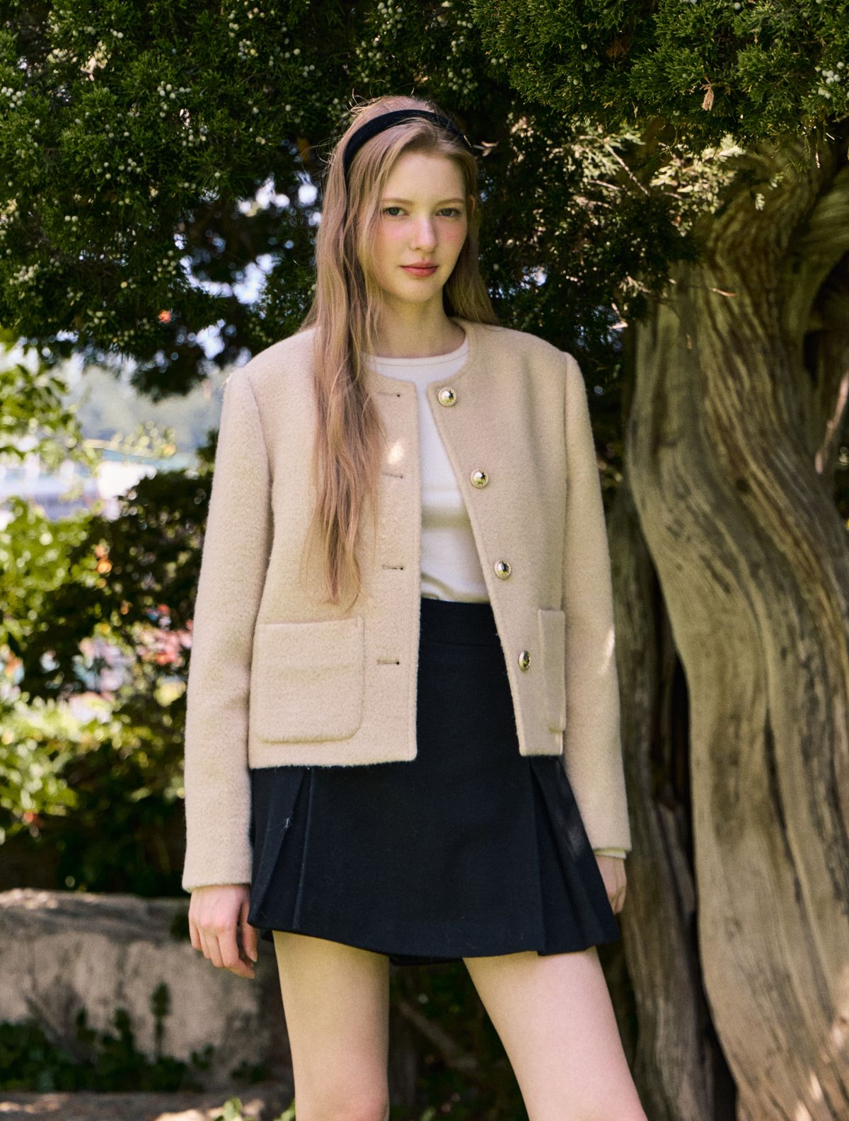 클루니(CLUNY) Mellow wool short jacket - butter beige