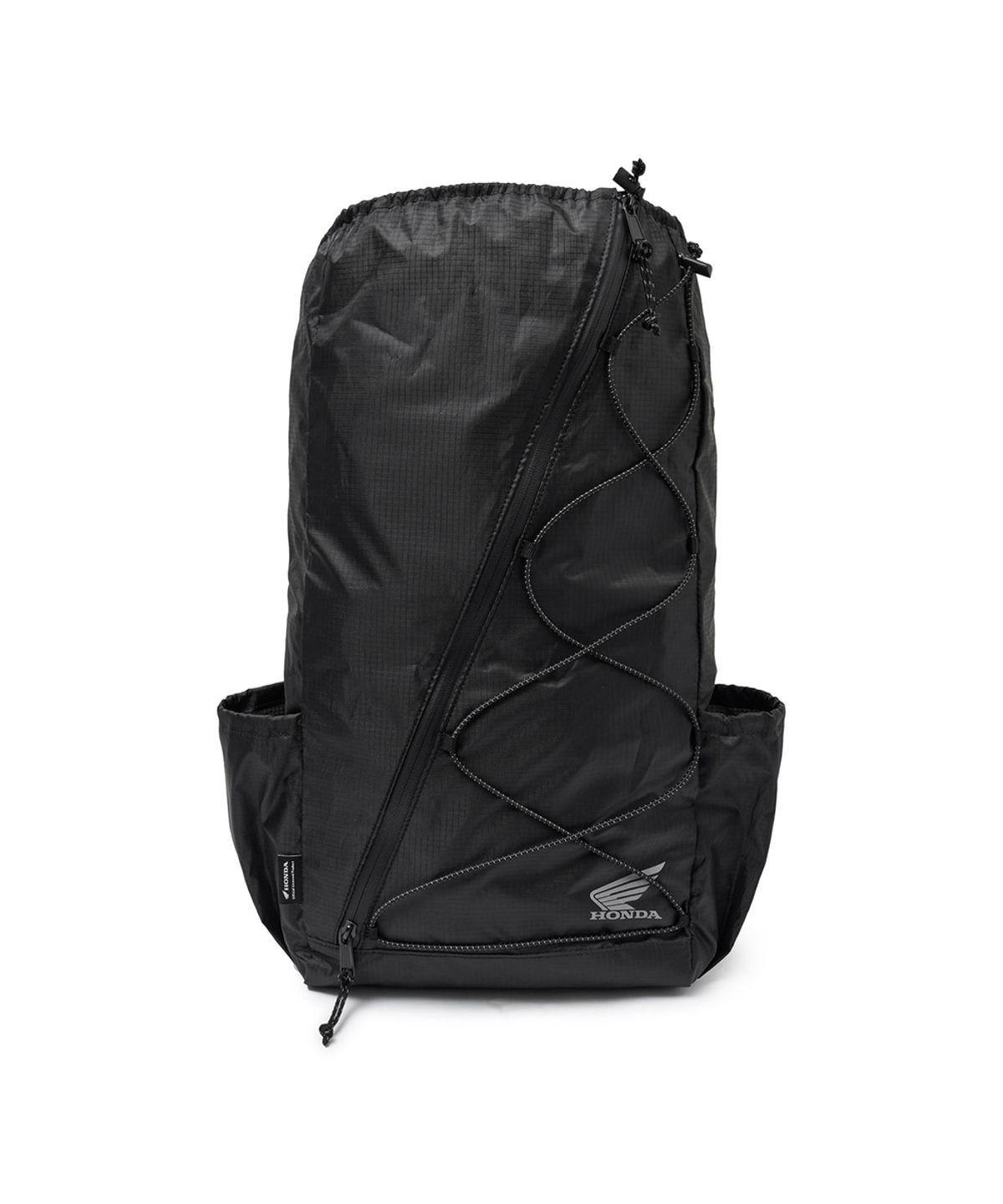 핍스 모터사이클(PHYPS MOTORCYCLE) Original Wing Logo Half Mesh Bag Black
