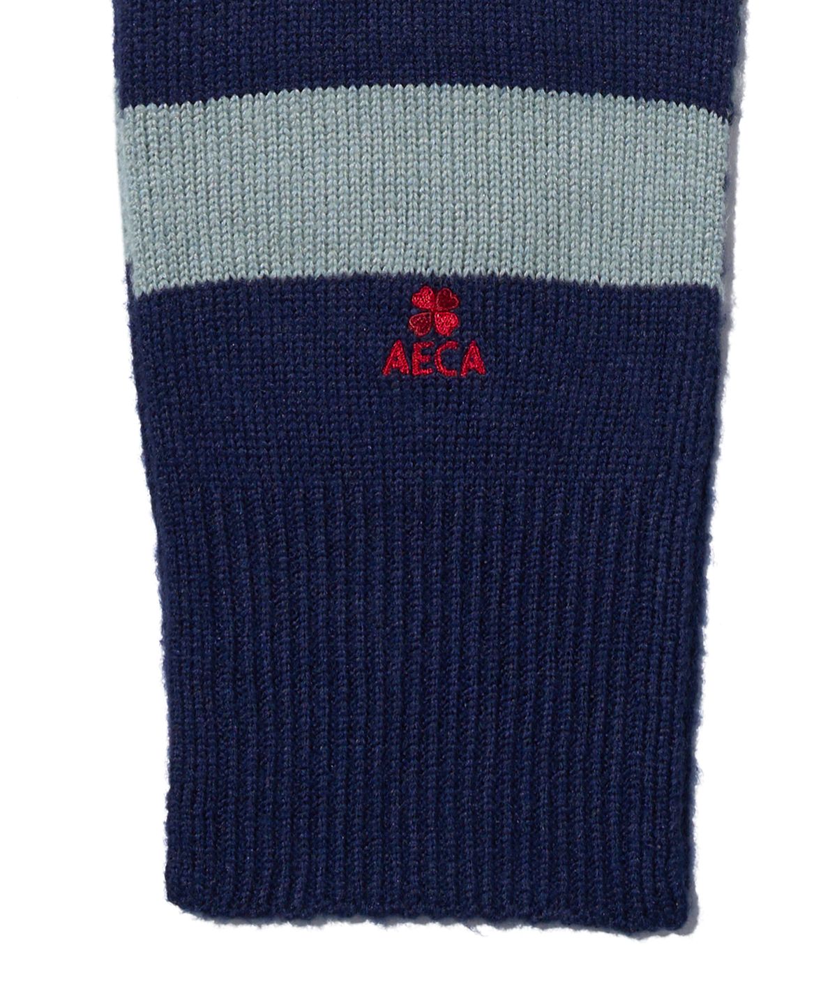 에이카화이트(AECA) AECA LOGO STRIPE MUFFLER-MINT