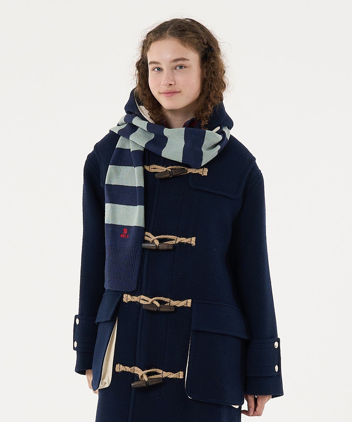 에이카화이트(AECA) AECA LOGO STRIPE MUFFLER-MINT