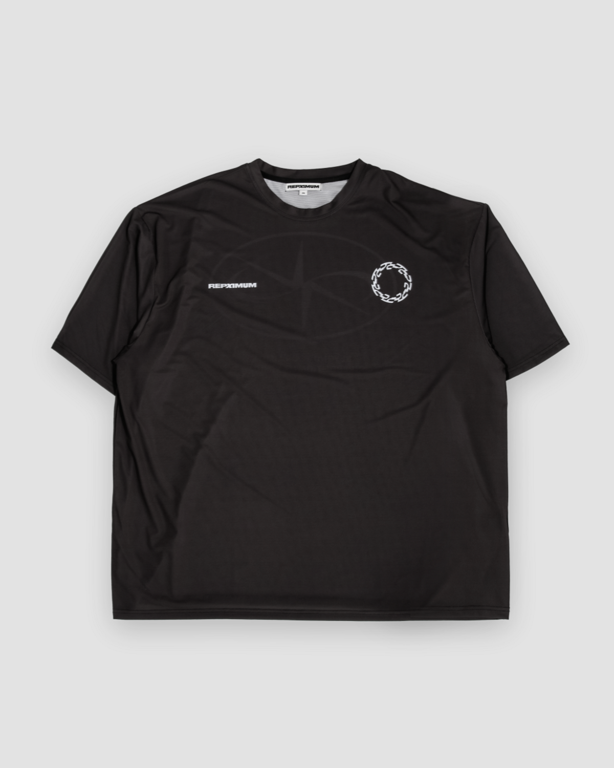 렙시멈(REPXIMUM) 쿨 메쉬 오발로고 자이언트 핏 티셔츠 (4Colors)