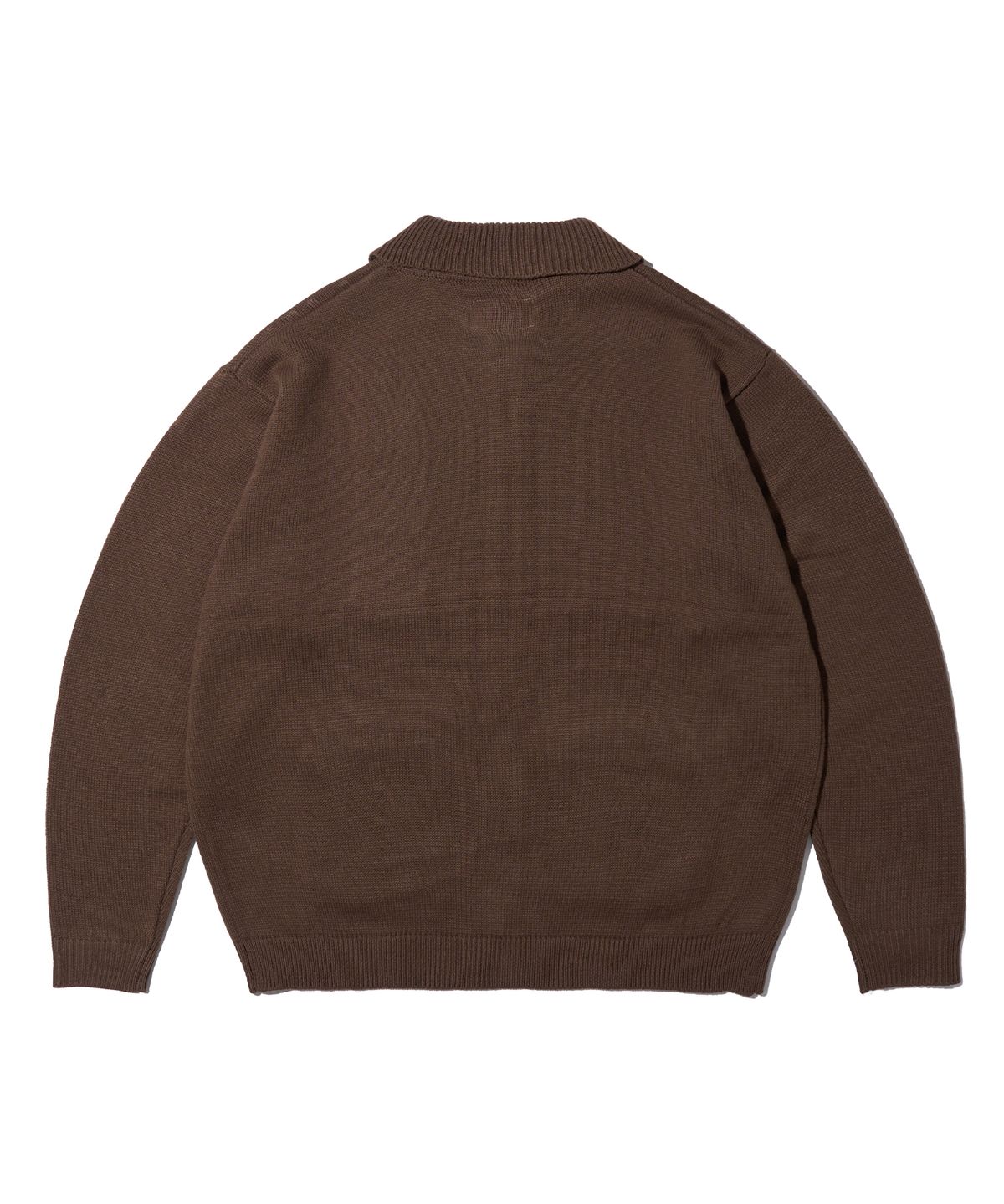 에이카화이트(AECA) AECA ARGYLE COLLAR CARDIGAN-BROWN