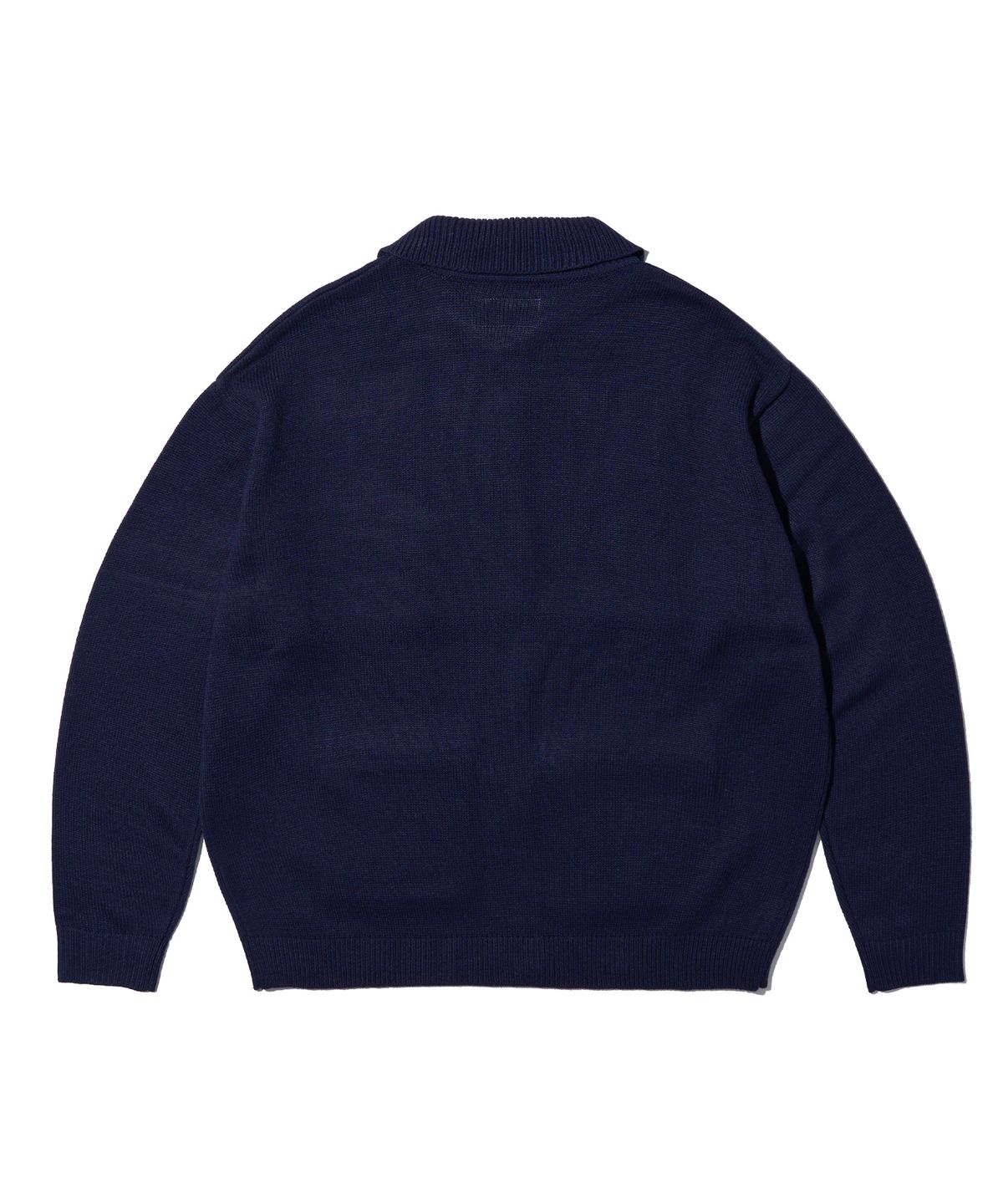 에이카화이트(AECA) AECA ARGYLE COLLAR CARDIGAN-NAVY