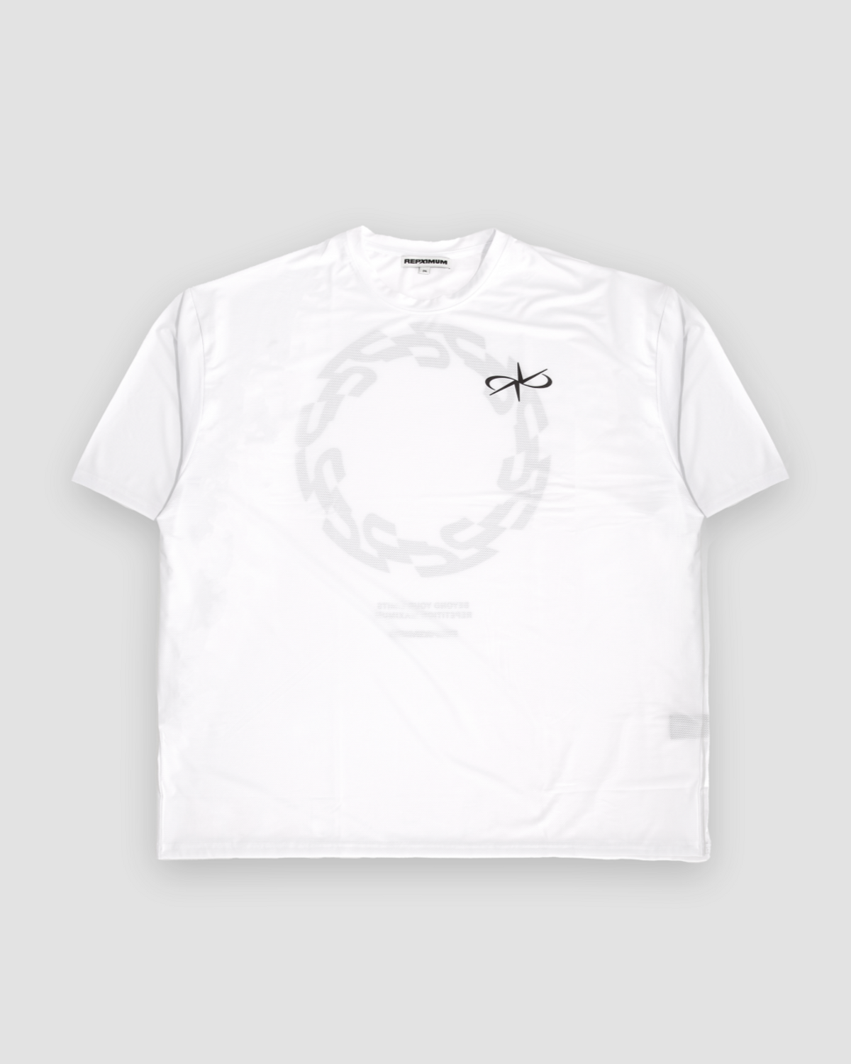 렙시멈(REPXIMUM) 쿨 메쉬 서클로고 자이언트 핏 티셔츠 (4Colors)