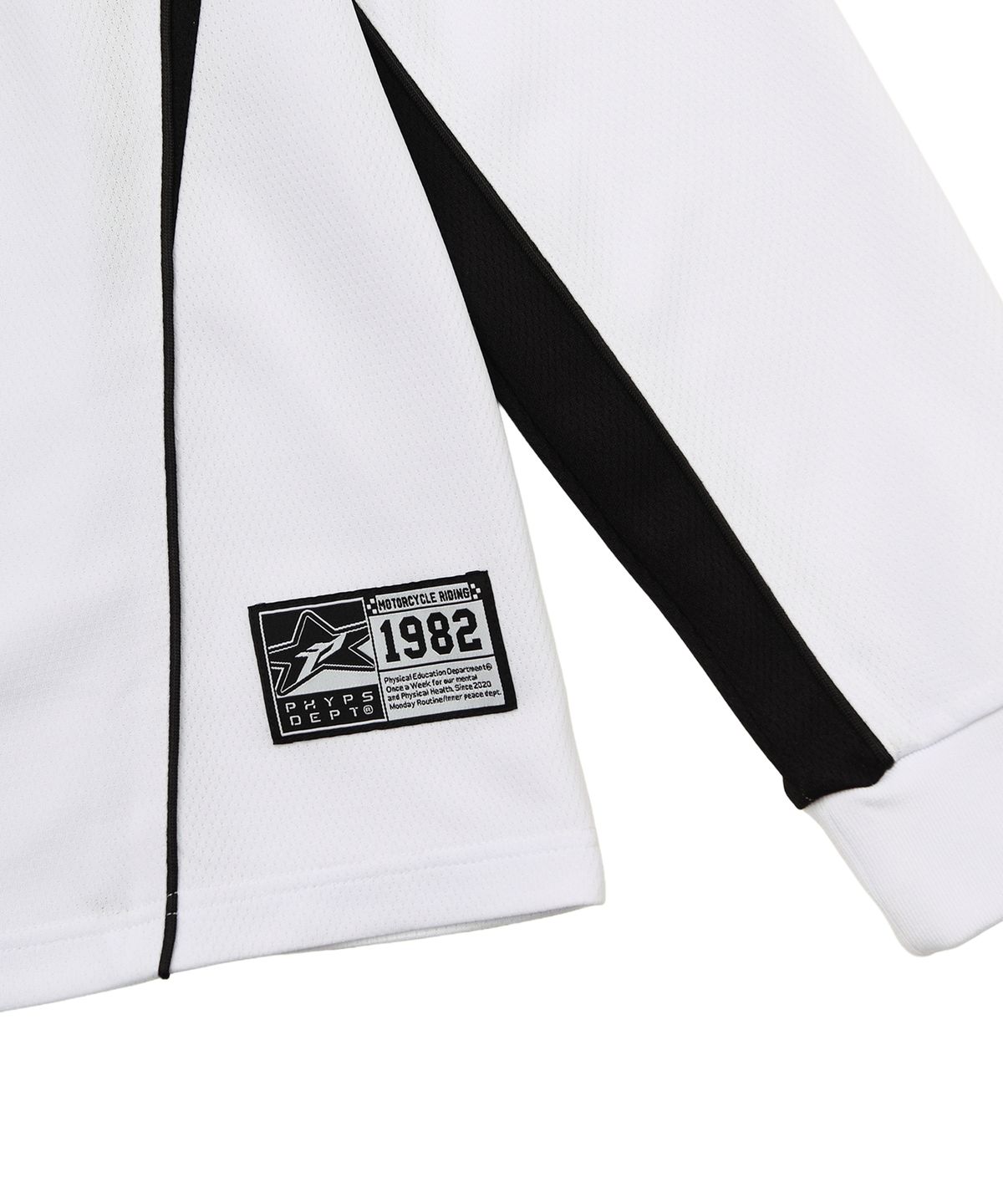 핍스 모터사이클(PHYPS MOTORCYCLE) Motorcycle Artwork Color Block Long Sleeve White
