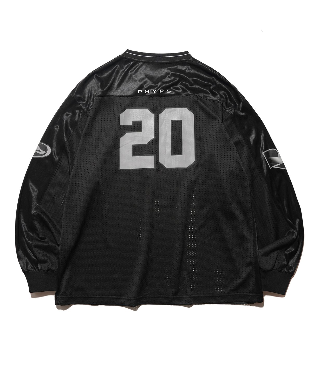 핍스 모터사이클(PHYPS MOTORCYCLE) Original Wing logo Mesh Long Sleeve Black