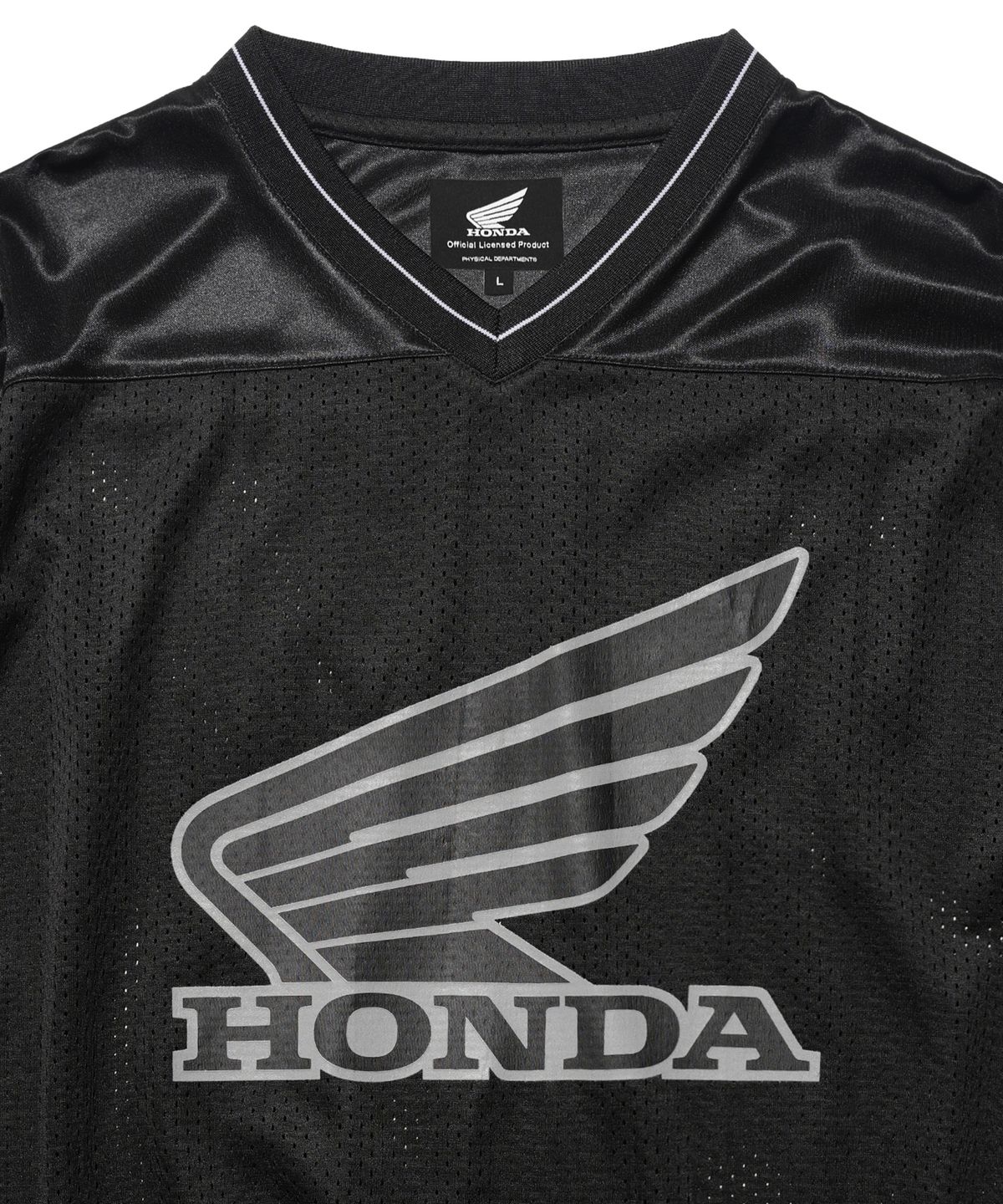 핍스 모터사이클(PHYPS MOTORCYCLE) Original Wing logo Mesh Long Sleeve Black