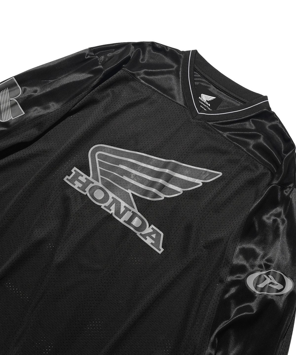 핍스 모터사이클(PHYPS MOTORCYCLE) Original Wing logo Mesh Long Sleeve Black