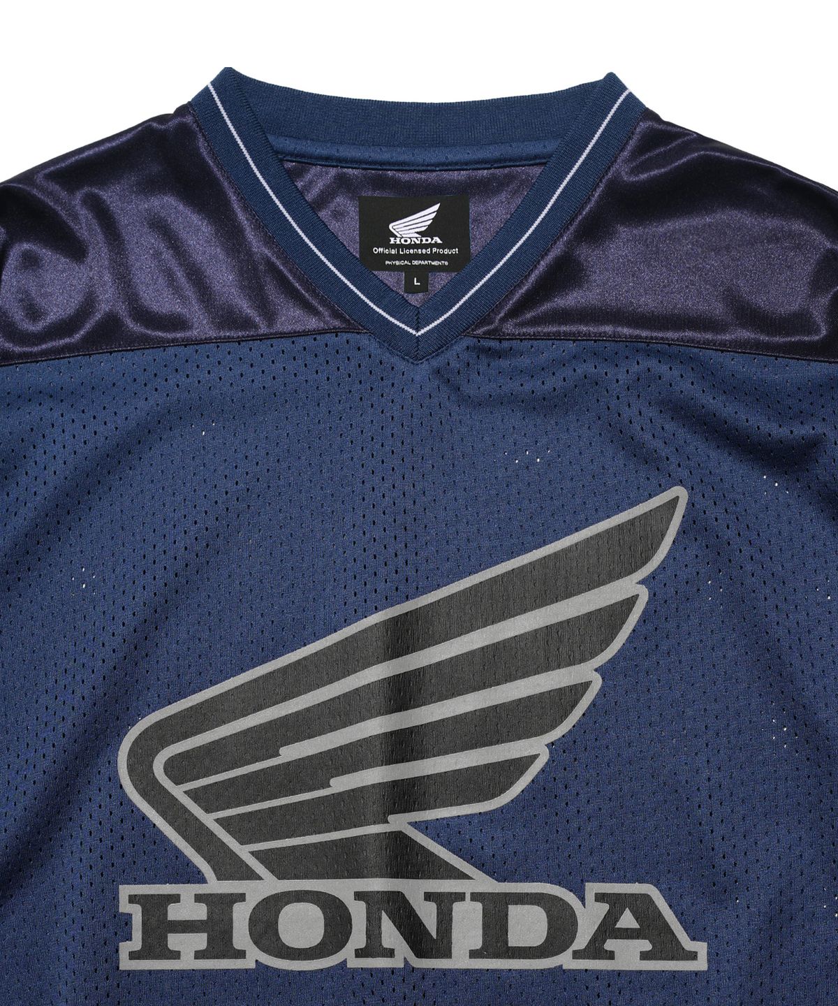 핍스 모터사이클(PHYPS MOTORCYCLE) Original Wing logo Mesh Long Sleeve Navy
