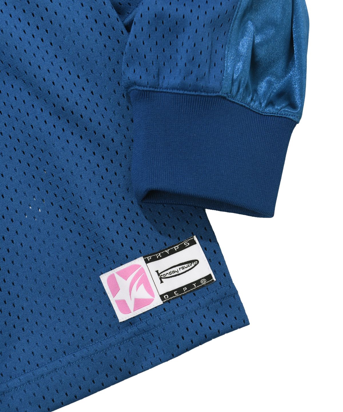 핍스 모터사이클(PHYPS MOTORCYCLE) Original Wing logo Mesh Long Sleeve Blue Green