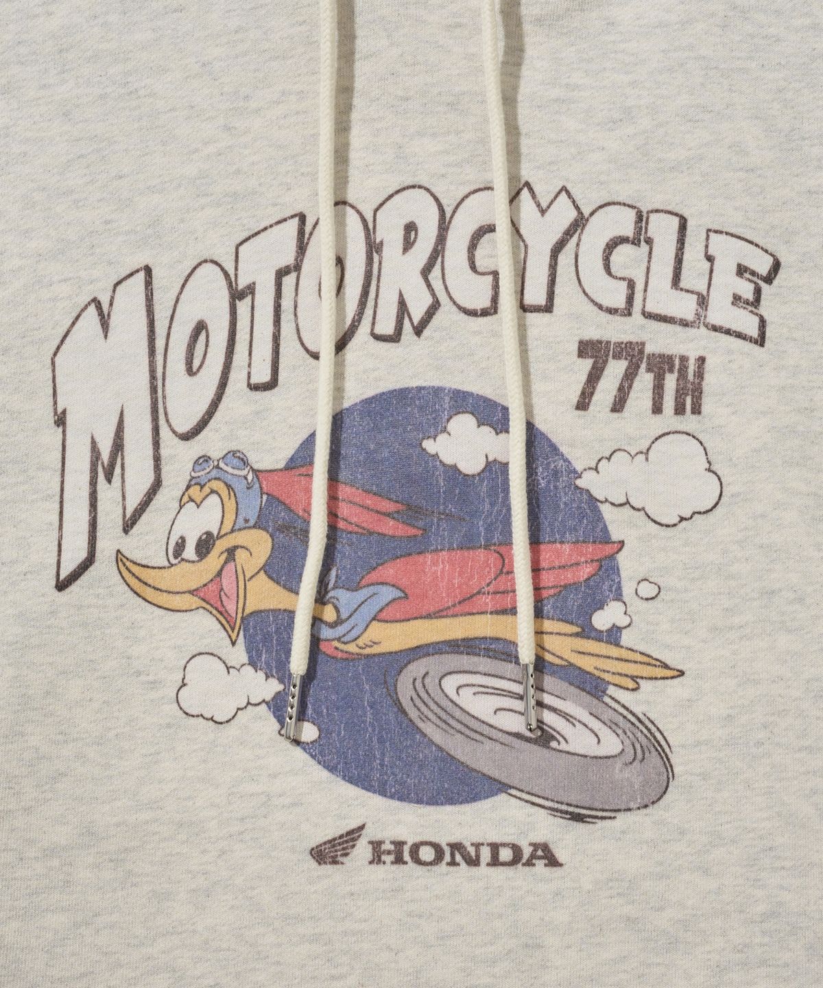 핍스 모터사이클(PHYPS MOTORCYCLE) Vintage Flying Duck Hoodie Oatmeal