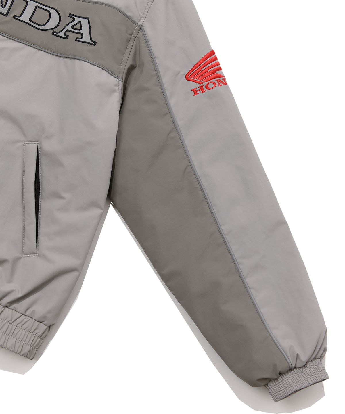 핍스 모터사이클(PHYPS MOTORCYCLE) Piping Motorcycle Blouson Jacket Gray
