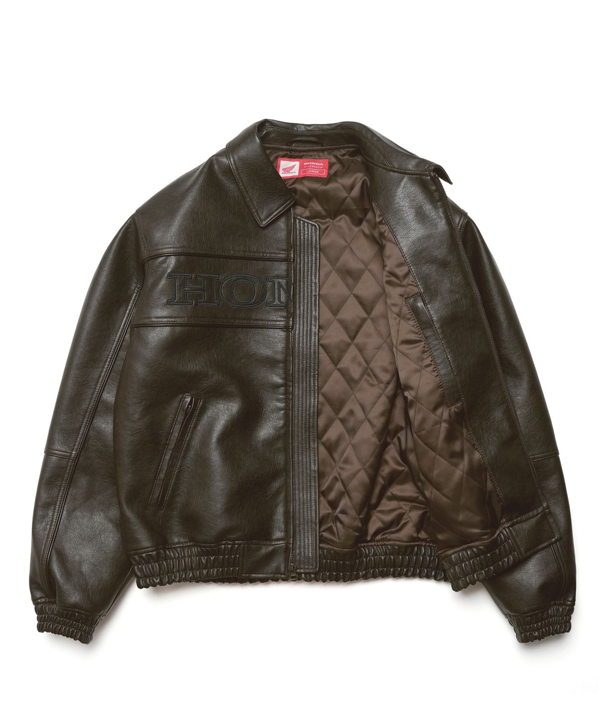 핍스 모터사이클(PHYPS MOTORCYCLE) Motorcycle Piping Leather Jacket Brown