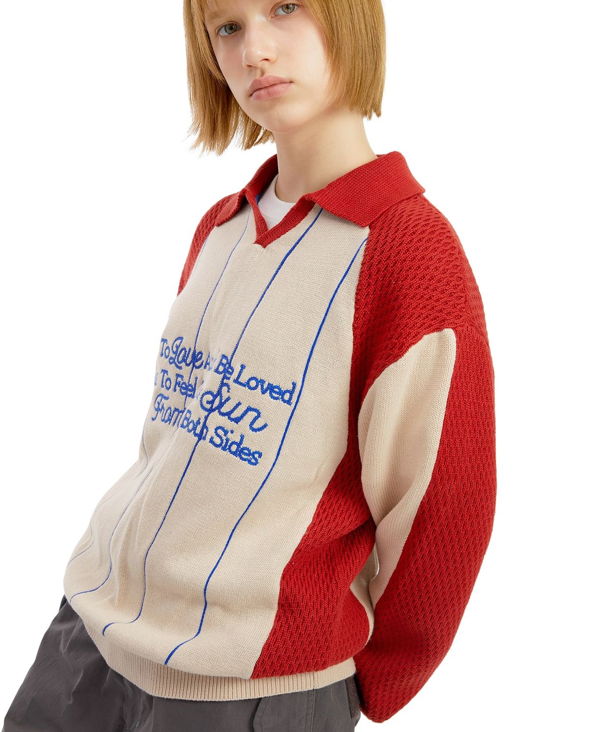 썬러브투어(SUNLOVETOUR) Script Knit Jersey Ivory
