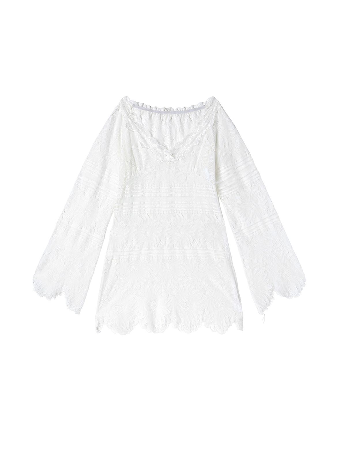 에즈이프 캘리(ASIF CALIE) LACE SHEER DRESS WHITE