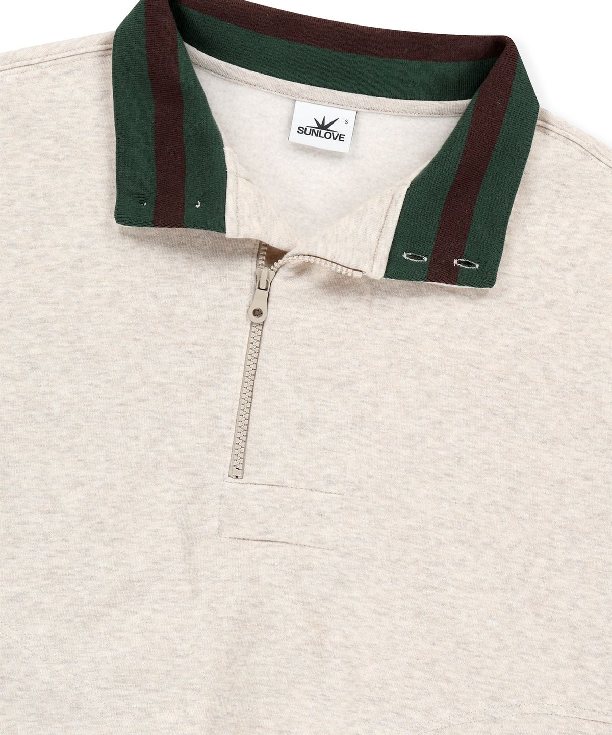 썬러브투어(SUNLOVETOUR) Cabin Half Zip Sweat Heather Oatmeal