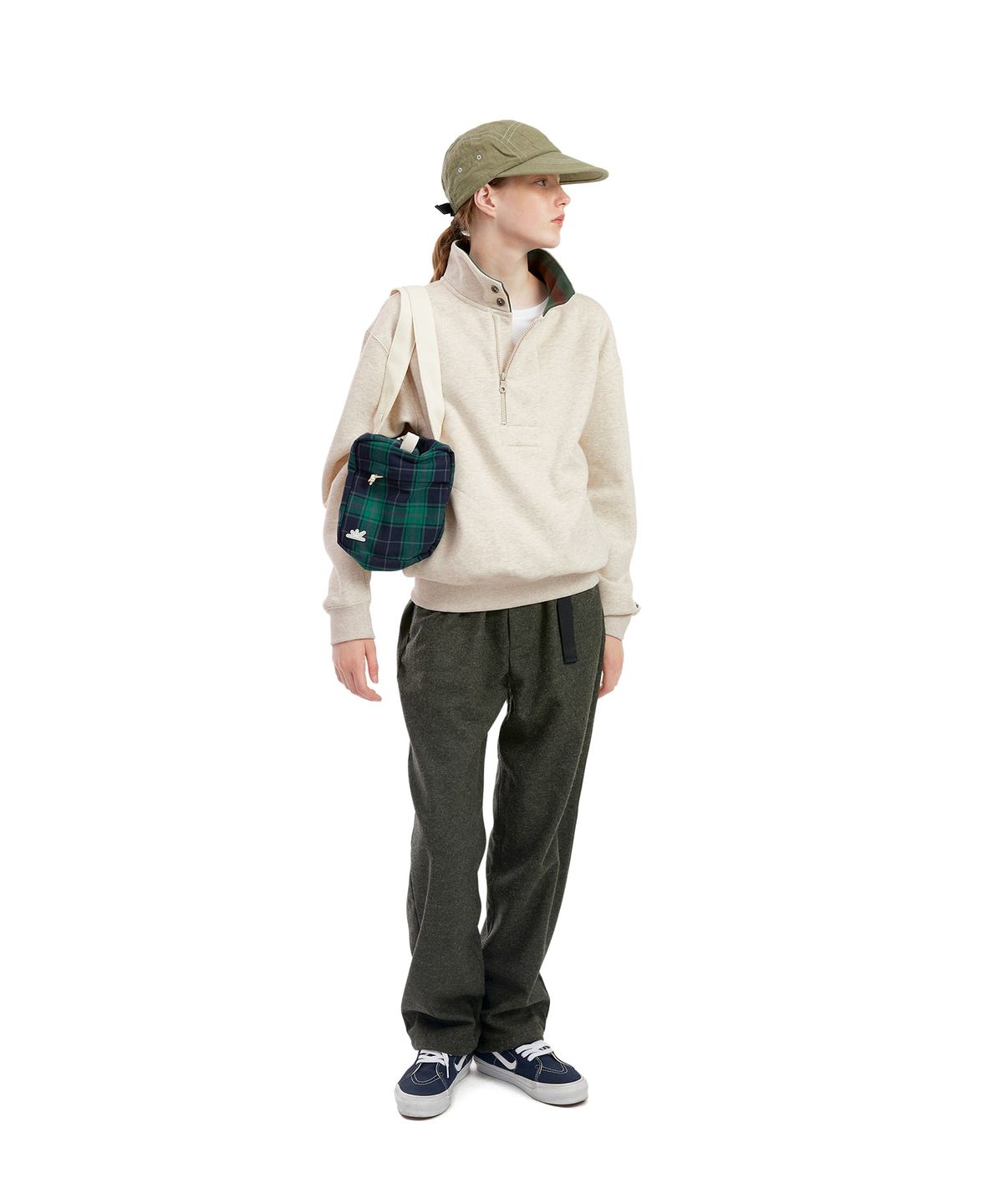 썬러브투어(SUNLOVETOUR) Cabin Half Zip Sweat Heather Oatmeal