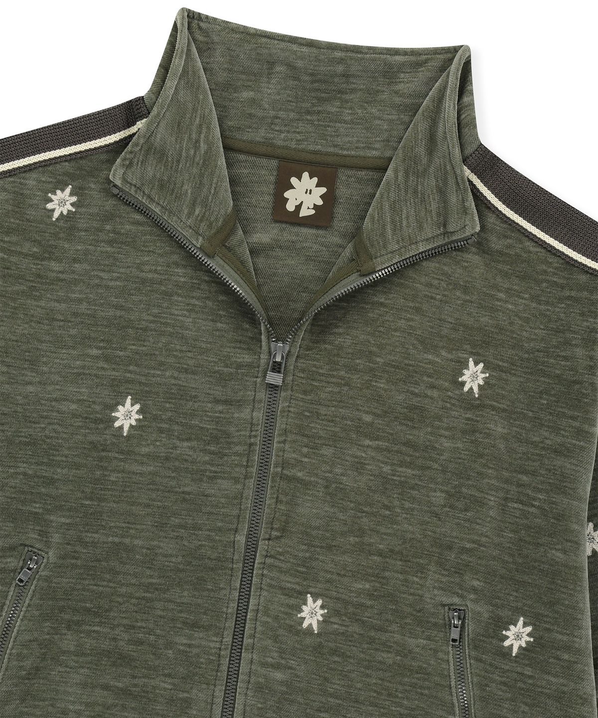 썬러브투어(SUNLOVETOUR) Velour Twinkle Track Jacket Khaki
