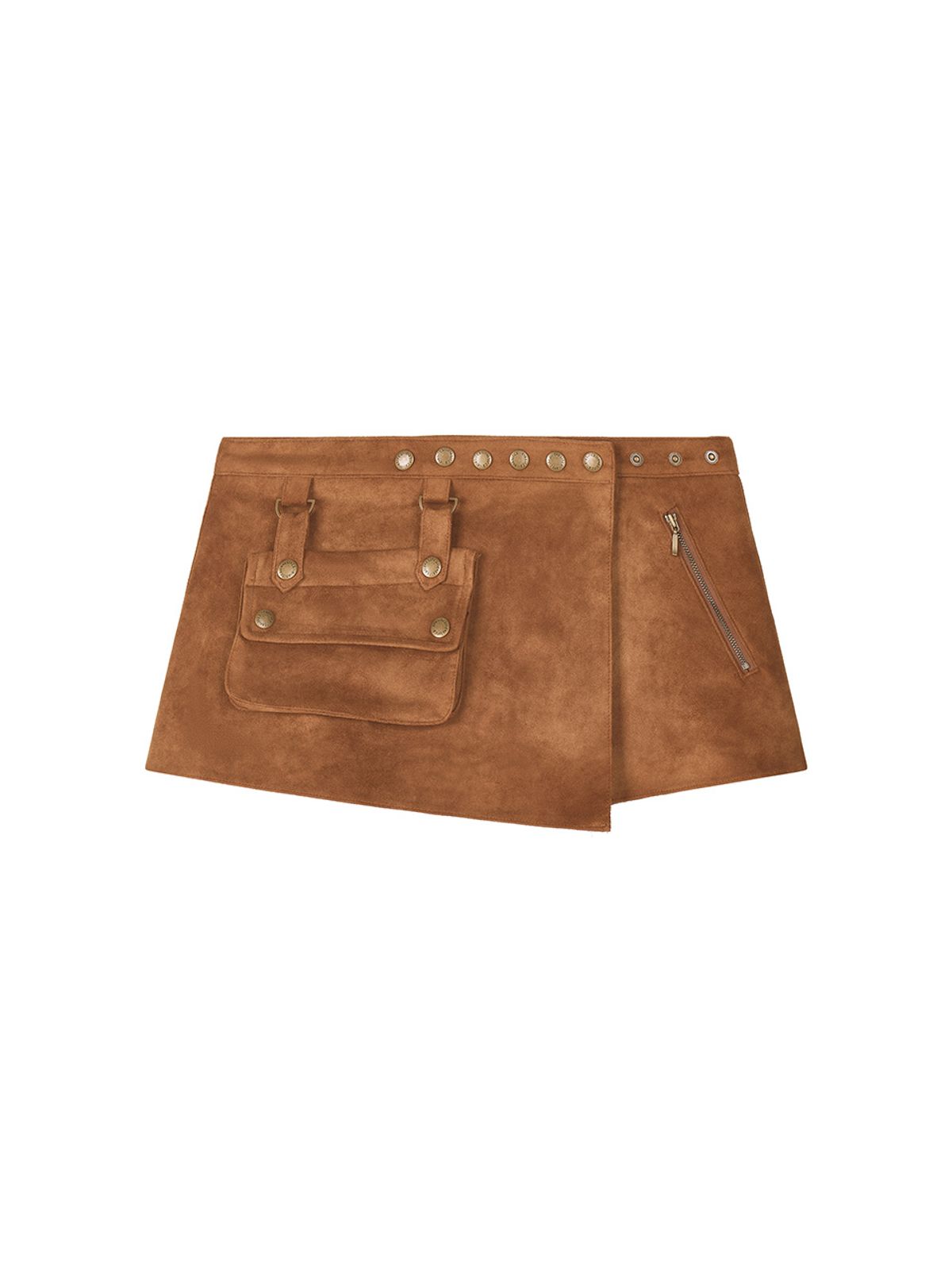에즈이프 캘리(ASIF CALIE) POCKET BAG WRAP SKIRT CAMEL