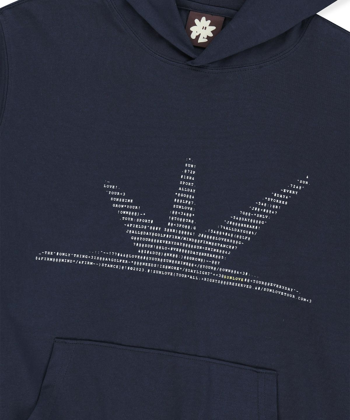 썬러브투어(SUNLOVETOUR) ASCII Daybreak LS Hooded Tee Navy