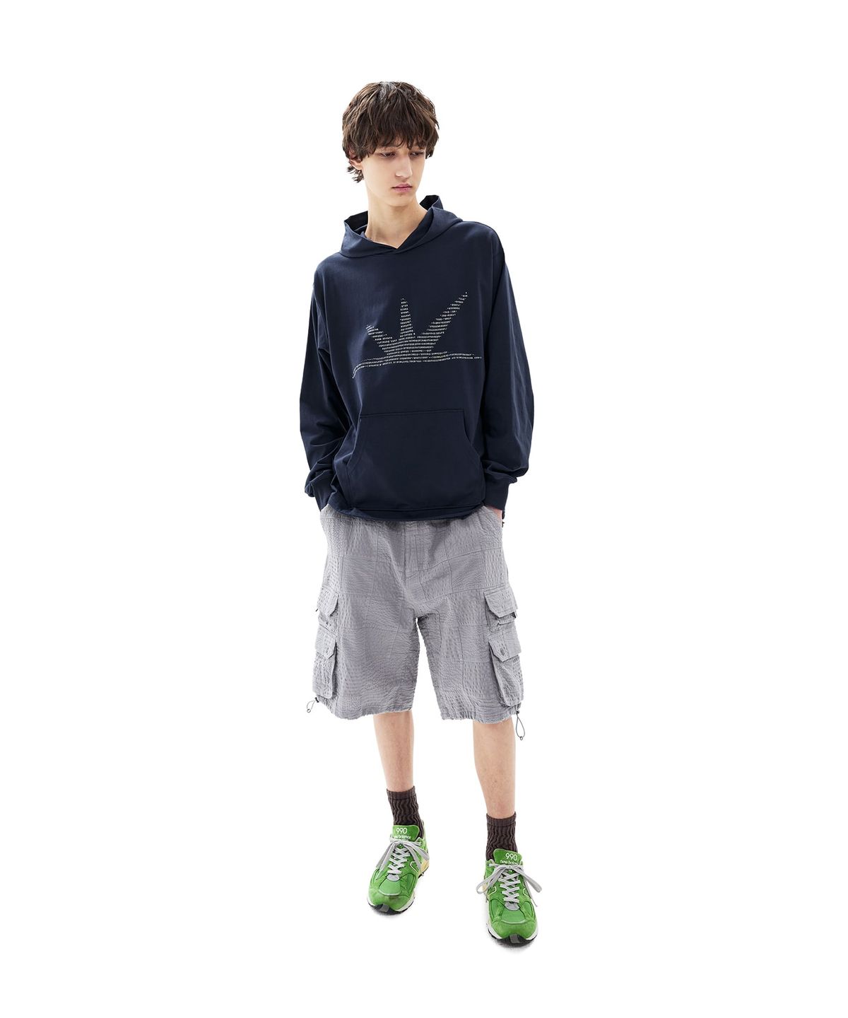 썬러브투어(SUNLOVETOUR) ASCII Daybreak LS Hooded Tee Navy
