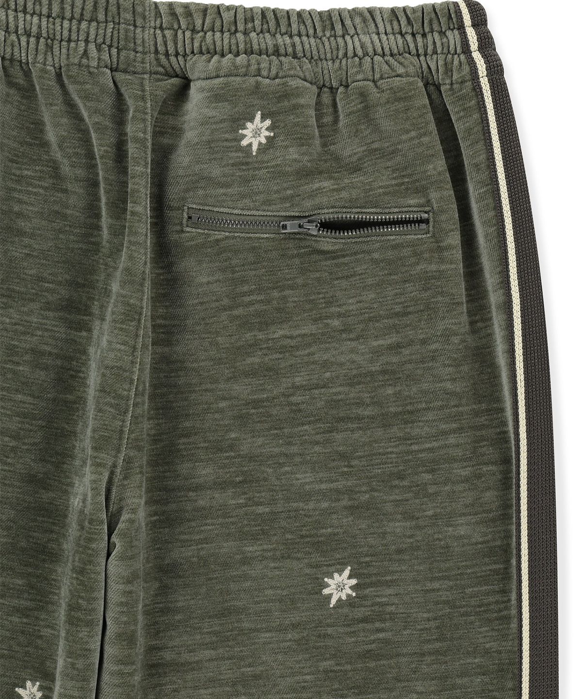 썬러브투어(SUNLOVETOUR) Velour Twinkle Track Pants Khaki