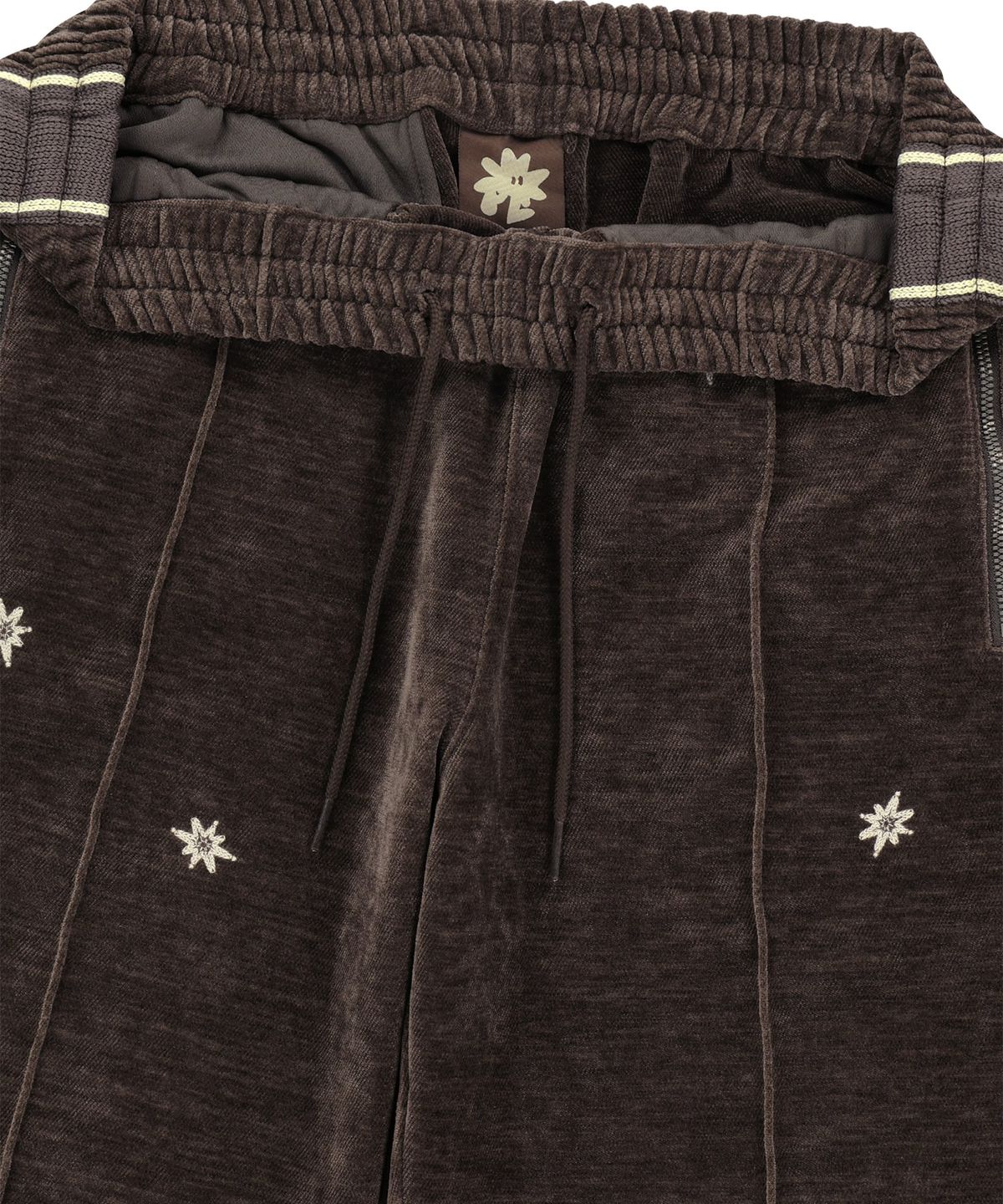 썬러브투어(SUNLOVETOUR) Velour Twinkle Track Pants Brown