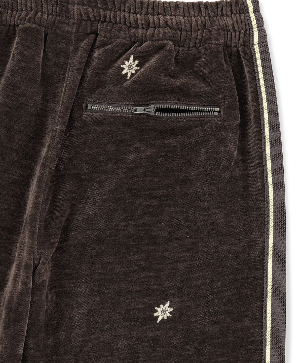 썬러브투어(SUNLOVETOUR) Velour Twinkle Track Pants Brown