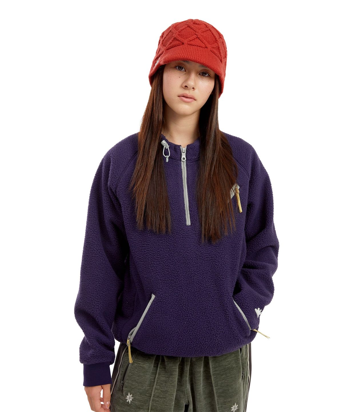 썬러브투어(SUNLOVETOUR) Cable Visor Beanie Red