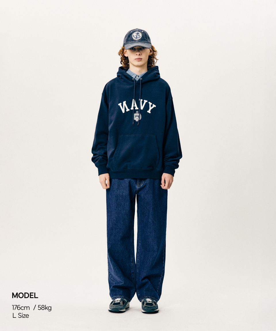 メンズウェア CLUBHAUS X HASEGAWA Hoodie - Navy Logo L Men's Colosseum Navy Pennsylvania Quakers Arch and Logo Pullover