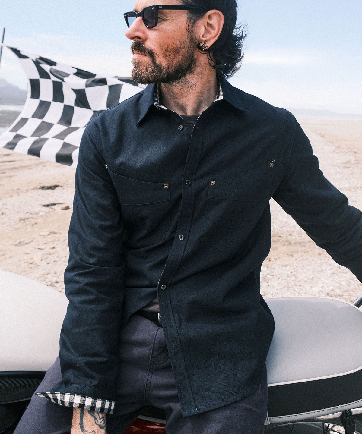 비디알(VDR) SPITFIRE SHIRTS [Sailor Blue]