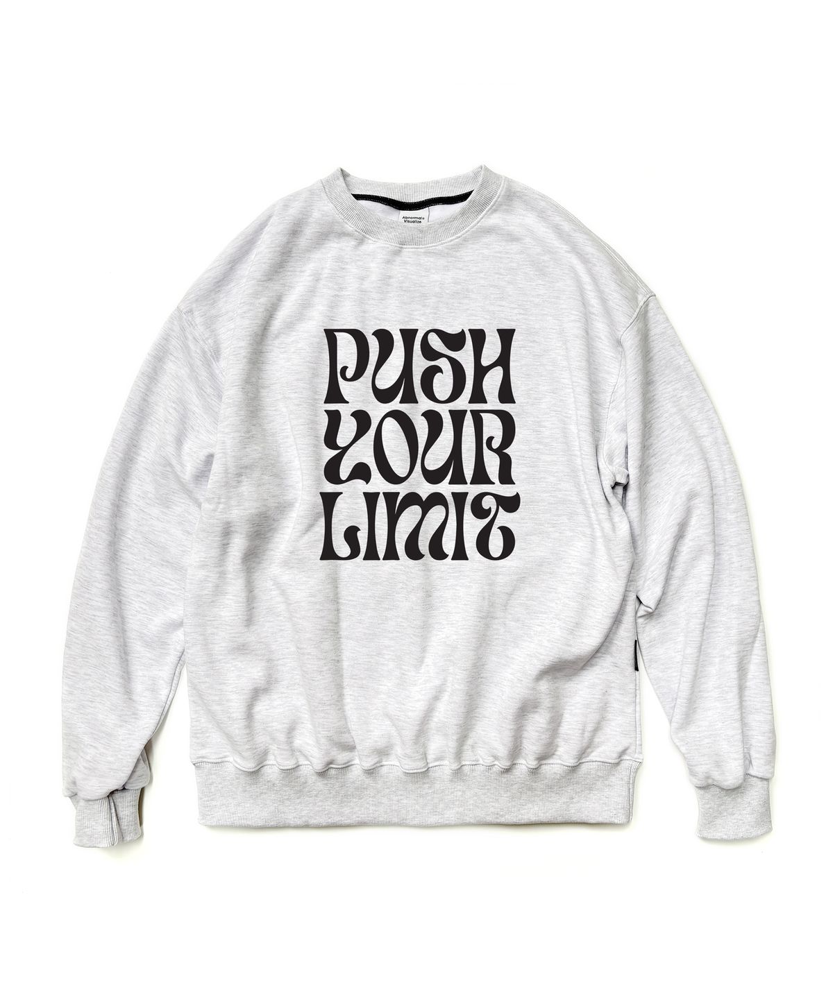 앱놀머씽(ABNORMALTHING) 리미트 루즈핏 크루넥 블랙 (LIMIT CREWNECK BLACK)