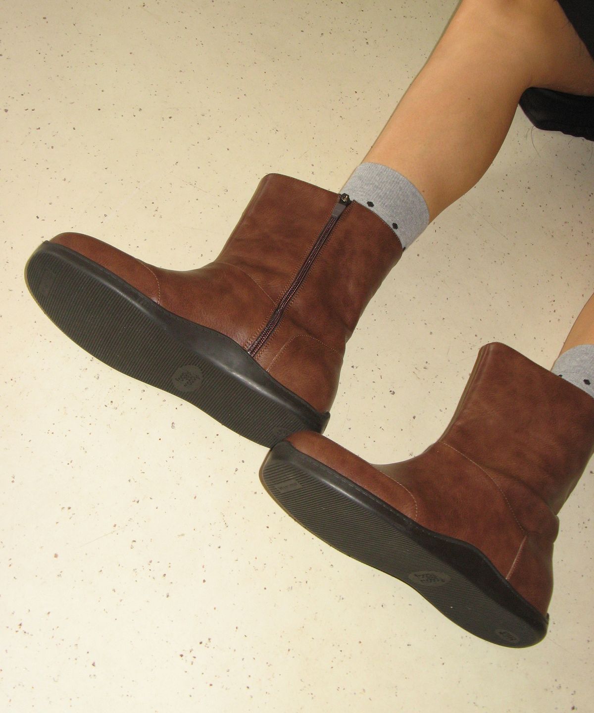 포기무디(FOGGY MOODY) Keen 0005-3. Rubber Sole Ankle Boots - 3colors