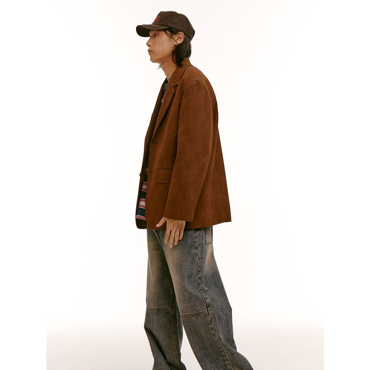 샌드 사운드(SAND SOUND) (UNISEX) 울혼방 뉴핏 로고 자수 볼캡  브라운