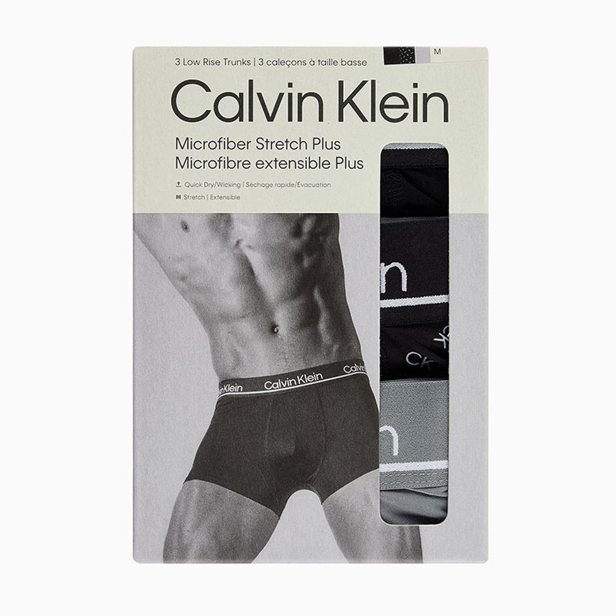 캘빈클라인 언더웨어(CALVIN KLEIN UNDERWEAR) 남성 CK 마이크로 플러스 로우 라이즈 트렁크 3PK_NP2752OZWL