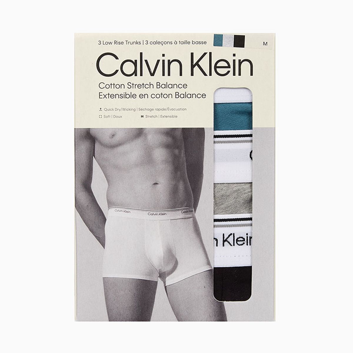 캘빈클라인 언더웨어(CALVIN KLEIN UNDERWEAR) 남성 밸런스 로우 라이즈 트렁크 3PK_NP2765OZLM